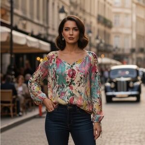 120% Lino linen blouse made in Italy 🇮🇹 size 42 new